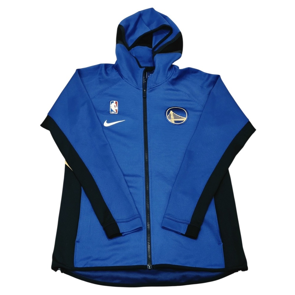 Nike Golden State Warriors NBA Dri-FIT Jacket Mens M Full Zip Hooded Blue Black